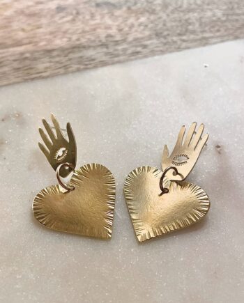 Hand on Heart Studs