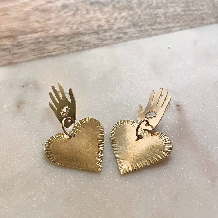 Hand on Heart Studs