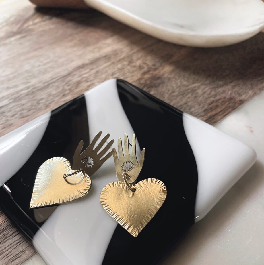 Hand on Heart Studs