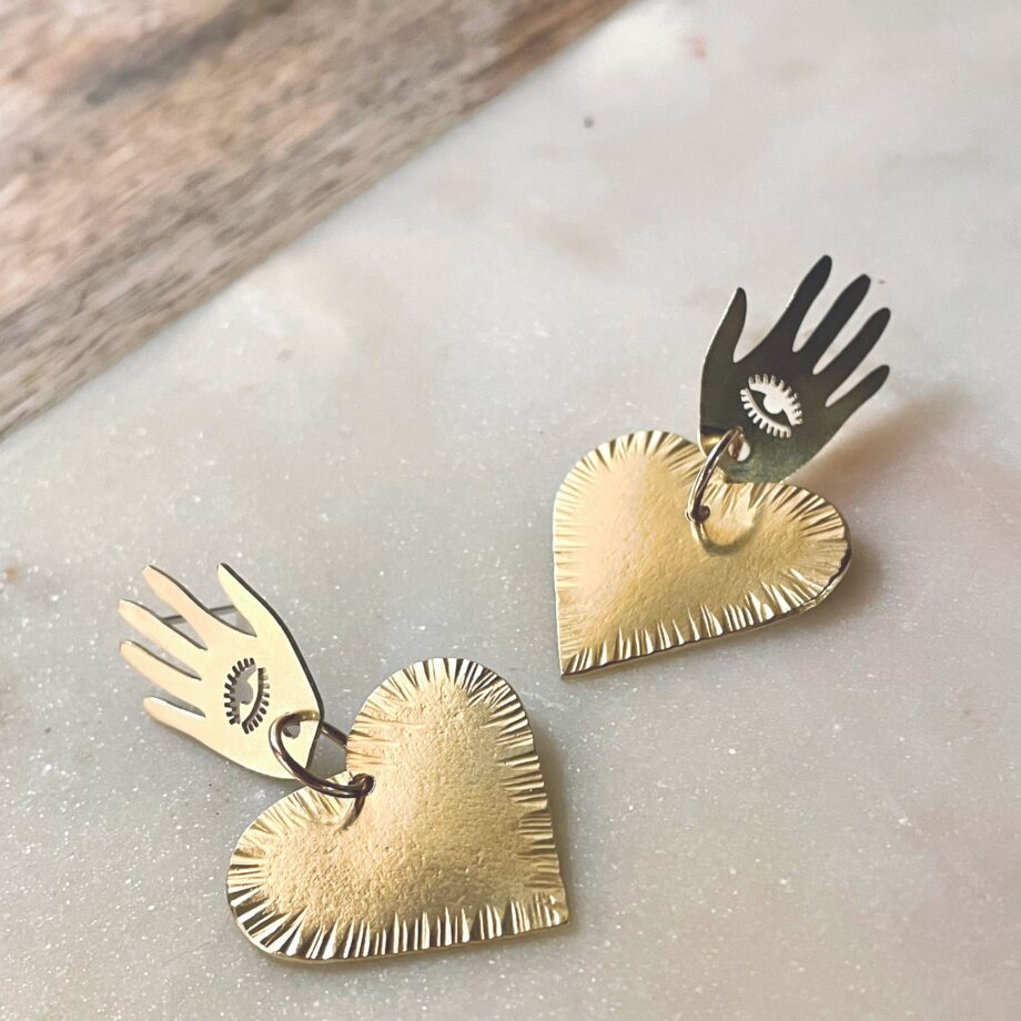 Hand on Heart Studs