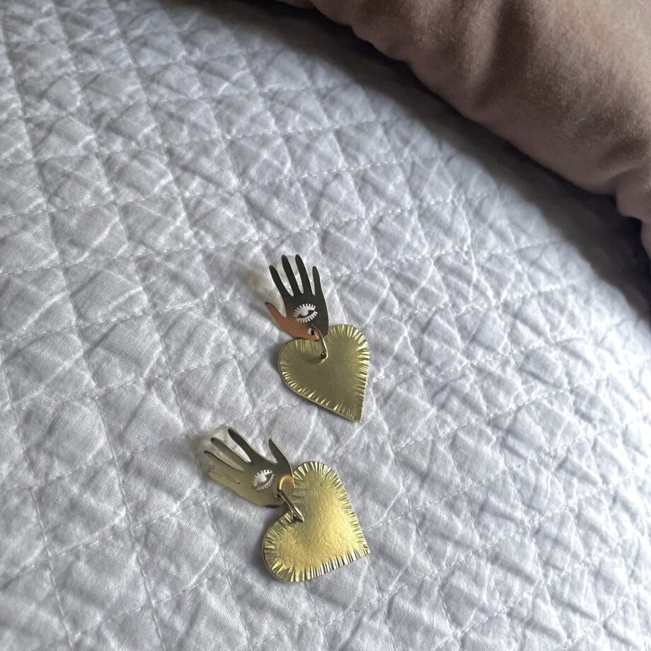 Hand on Heart Studs