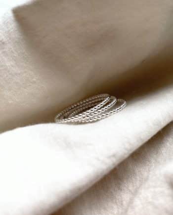 Beaded Skinny Stacking ring