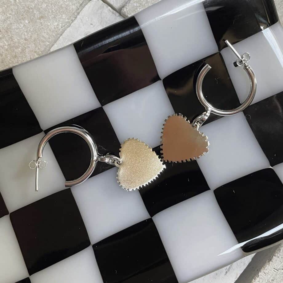 Hearts of Gold Hoops