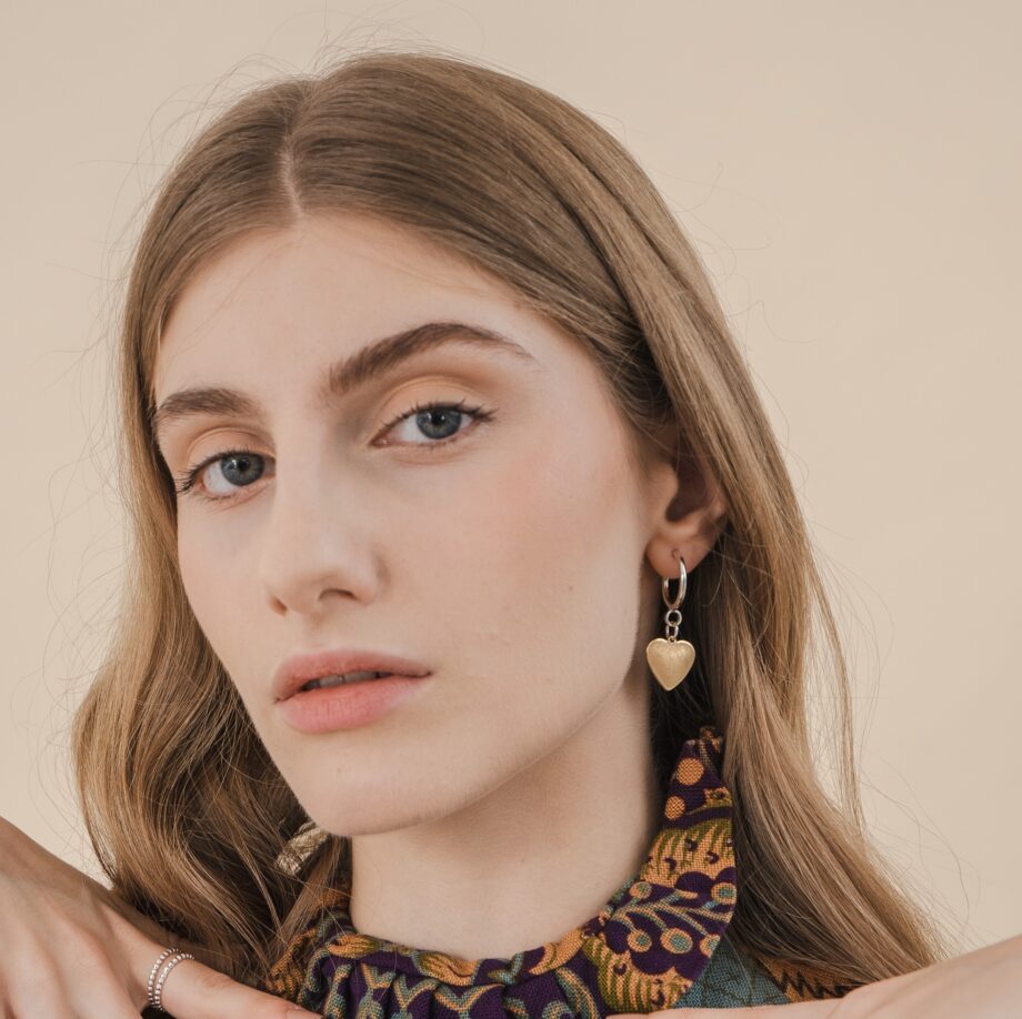 Hearts of Gold Hoops