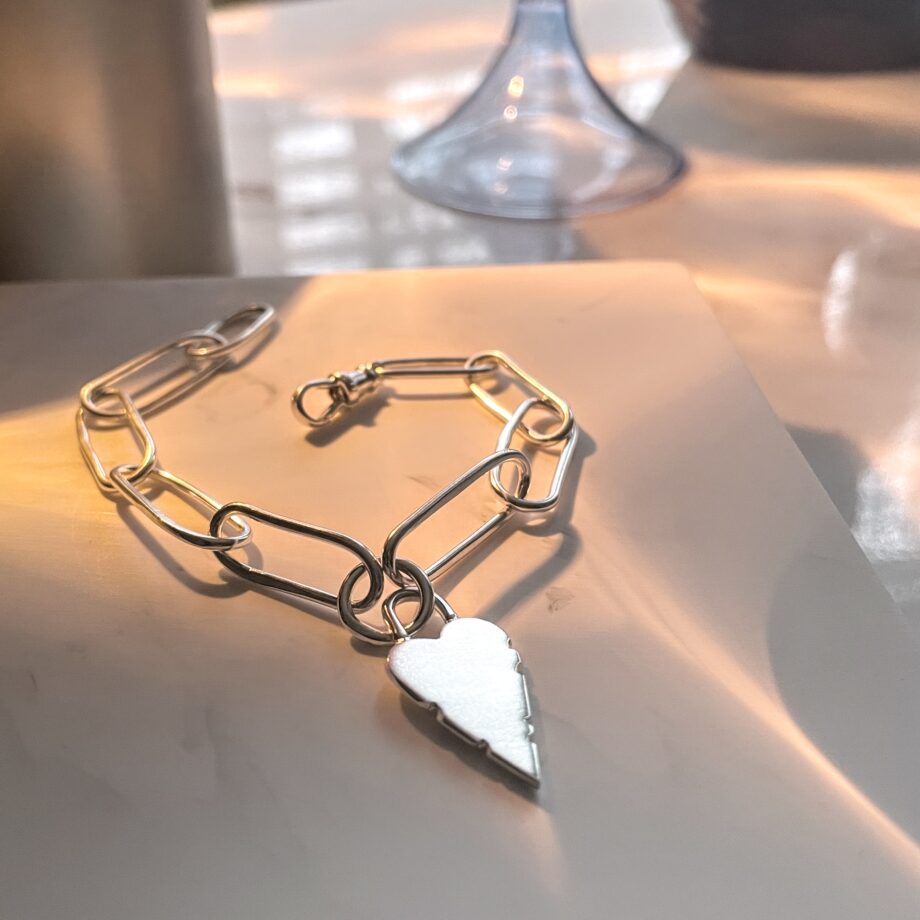 Glass Heart Bracelet