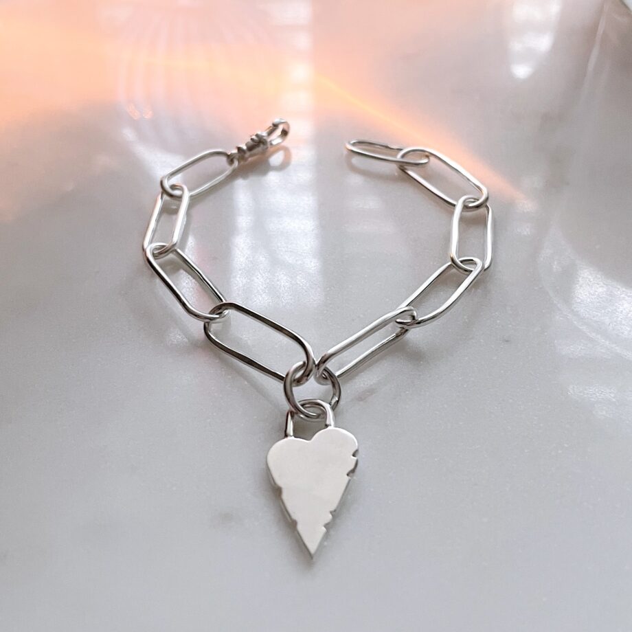 Glass Heart Bracelet