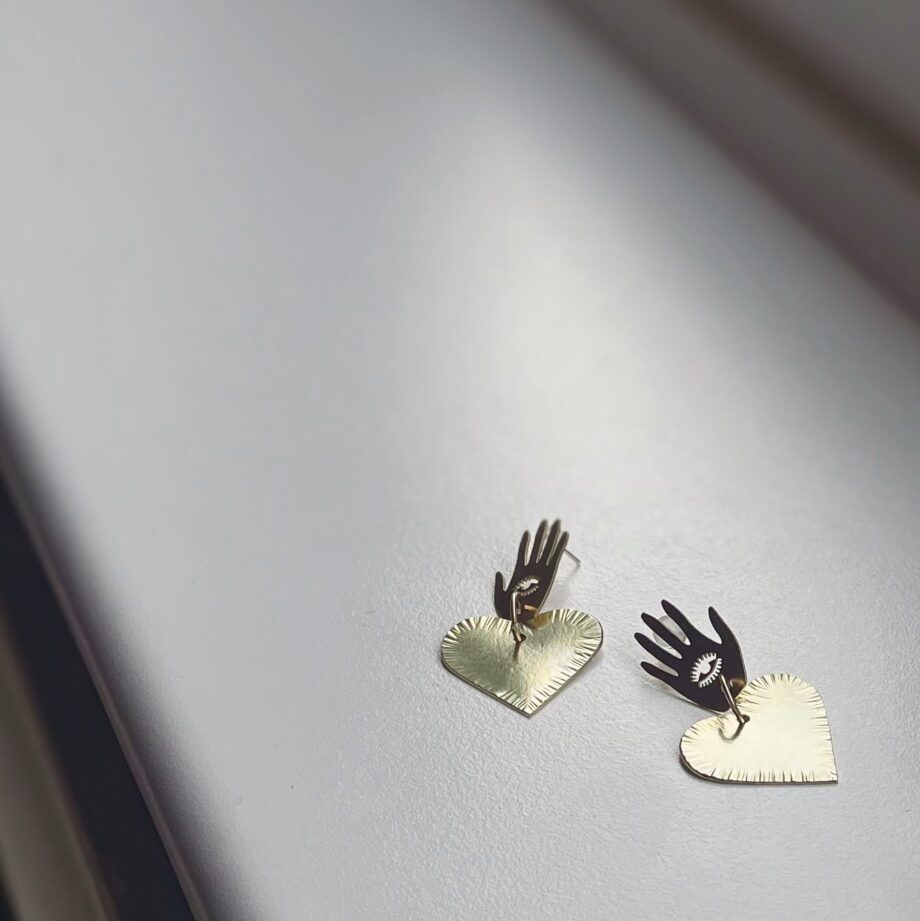 Hand on Heart Studs