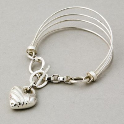 Solo Heart Solid Charm Bracelet