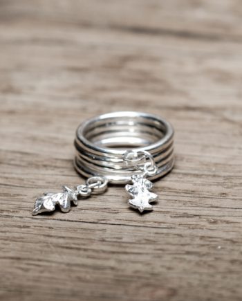 Catching the Oak Leaf Stacking Rings
