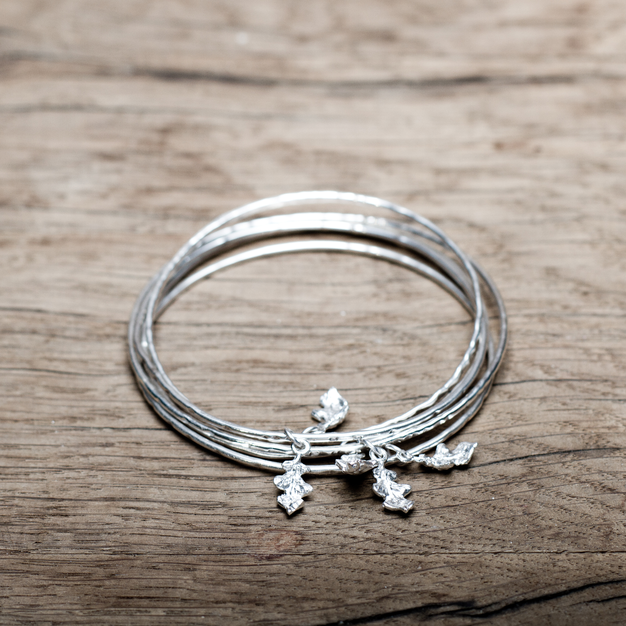 Catching the Oak Leaf Stacking Bangles