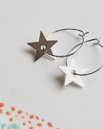 Star Hoop Earring
