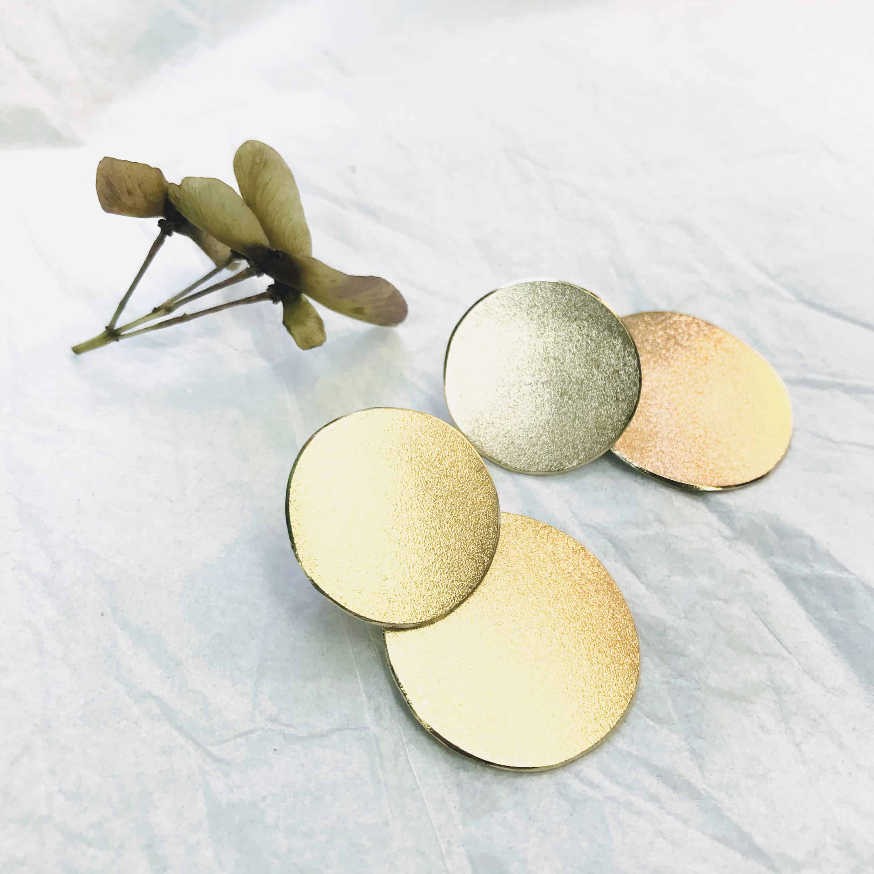 Double Disc Brass Studs
