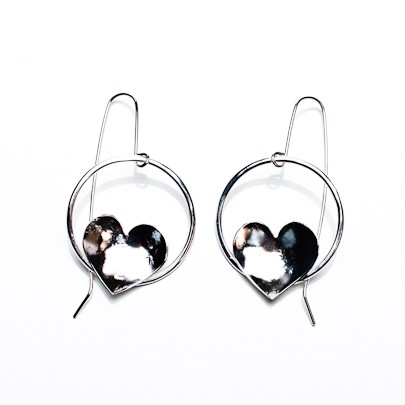 Solo Heart Hoop Earrings