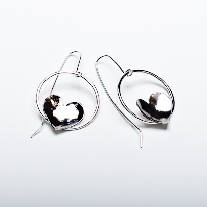 Solo Heart Hoop Earrings