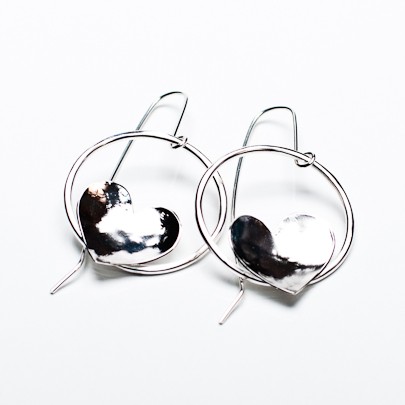 Solo Heart Hoop Earrings