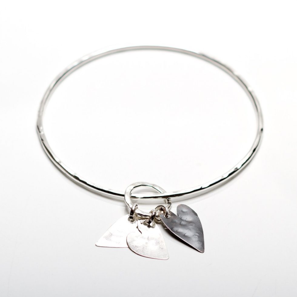 Good and Evil Heart bangle