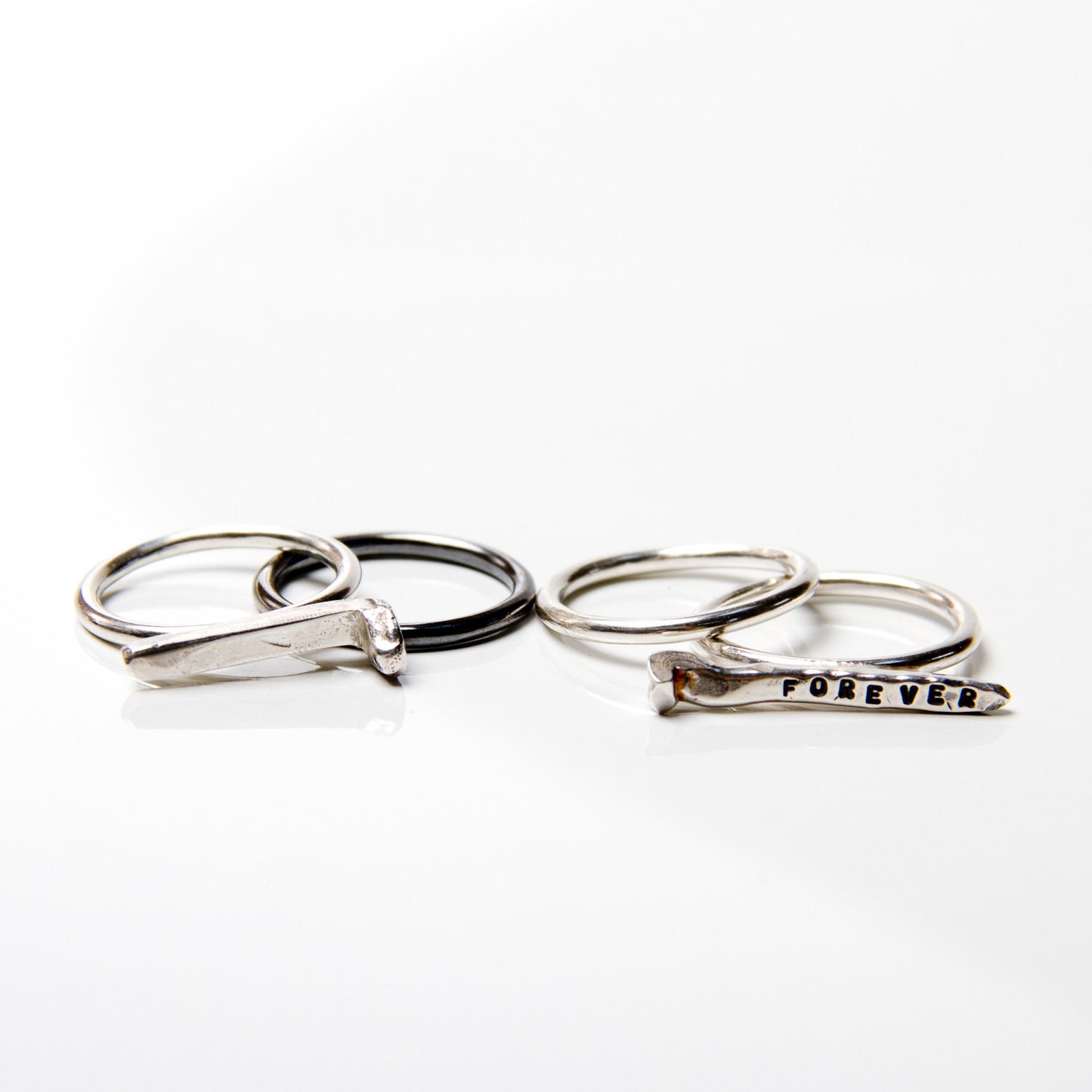 Love nail and I Stack Ring