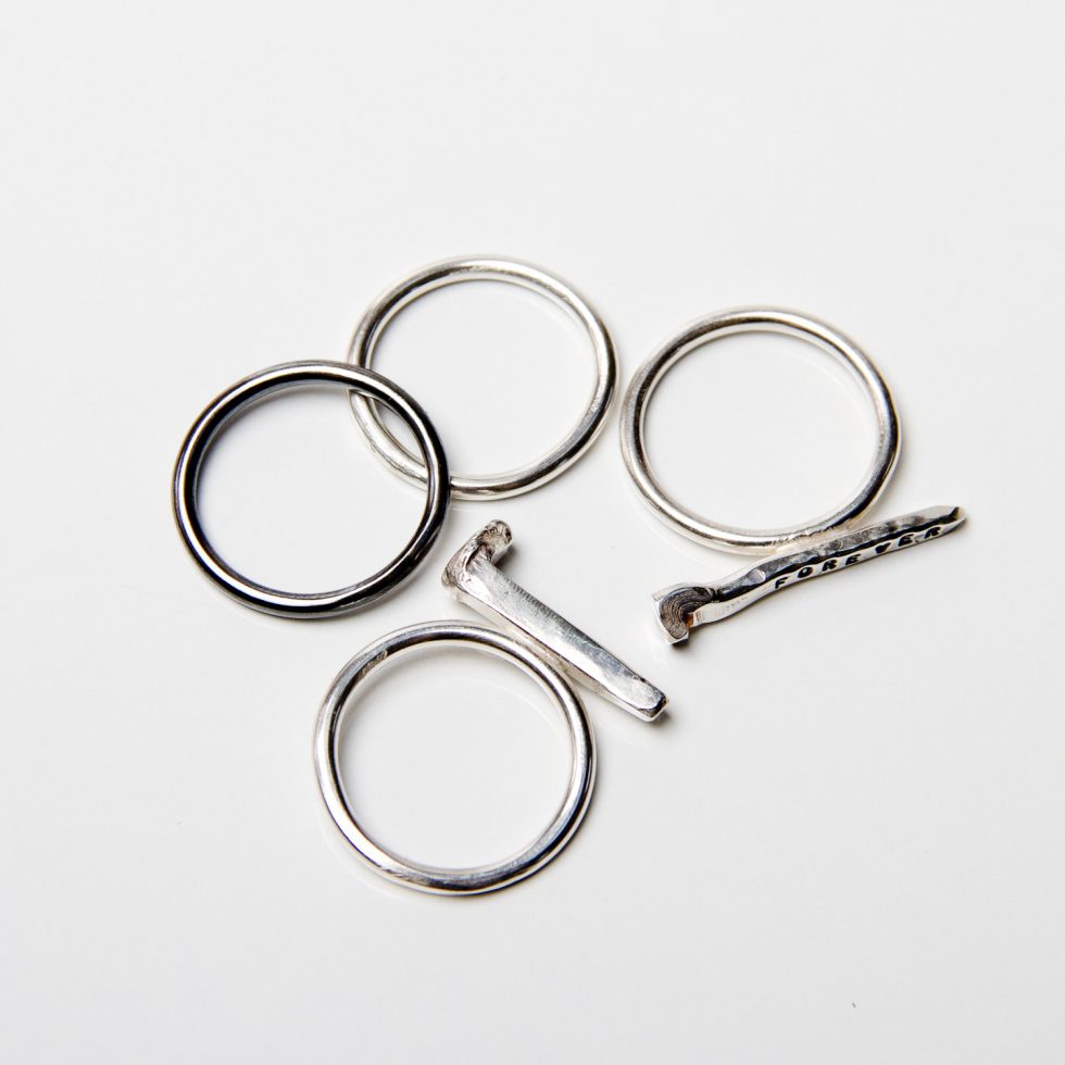 Love nail and I Stack Ring