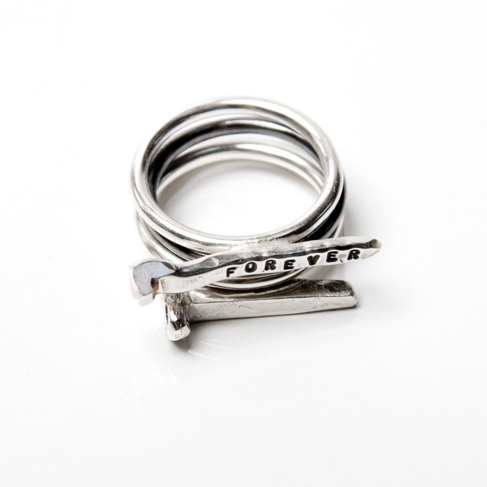 Love nail and I Stack Ring