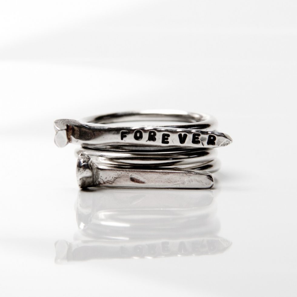 Love nail and I Stack Ring
