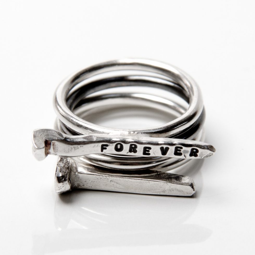 Love nail and I Stack Ring