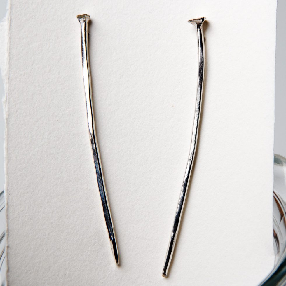 Three Inch Nail Earrings