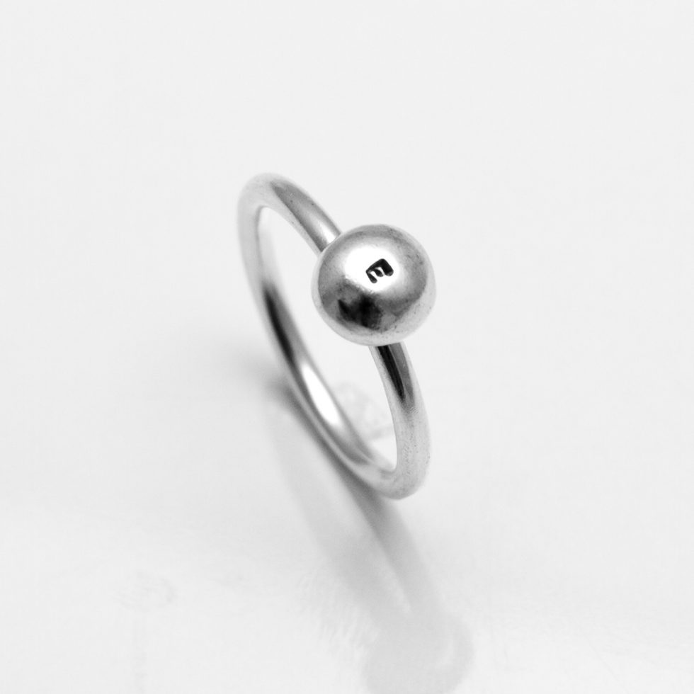 Pebble Letter Ring