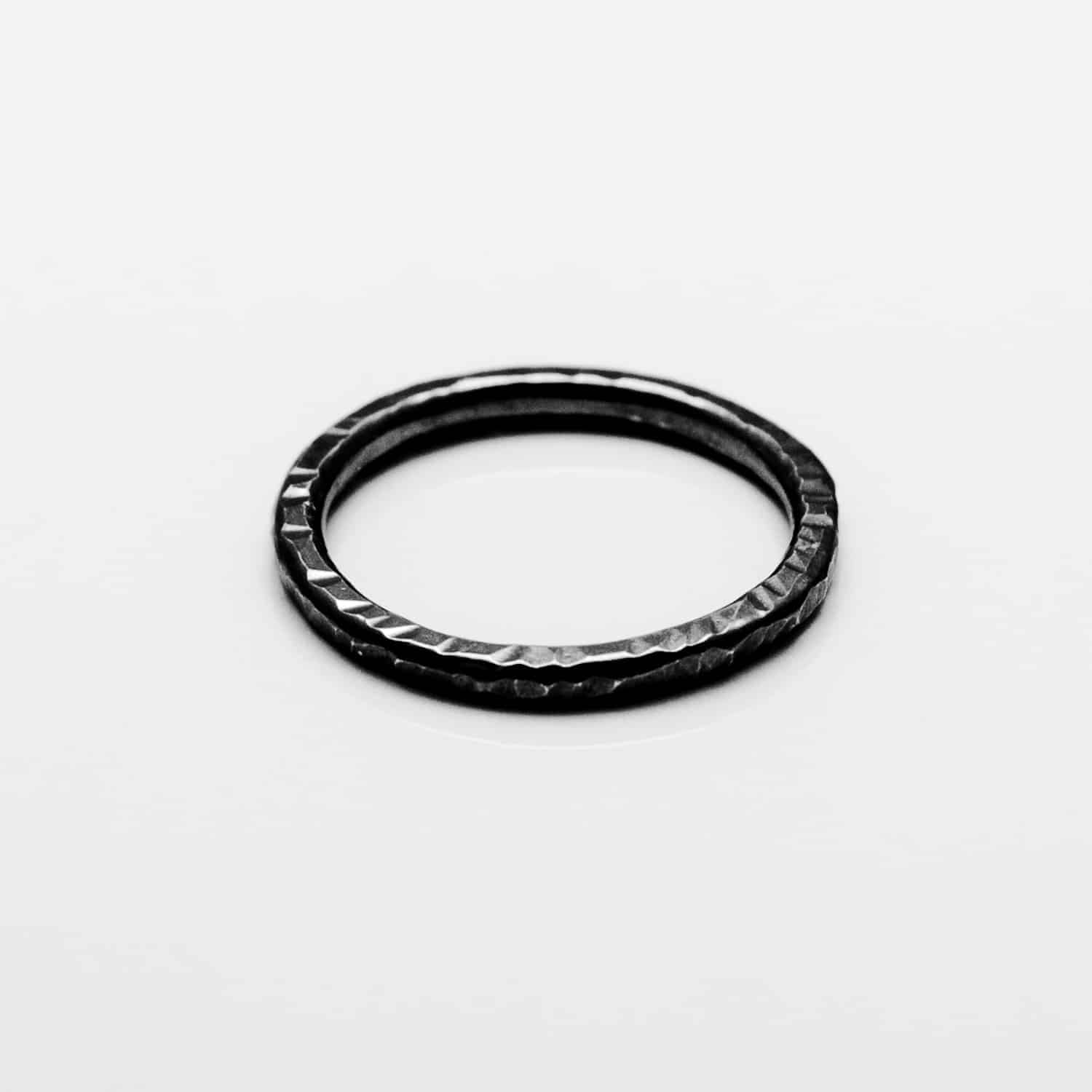 Black Textured Ring