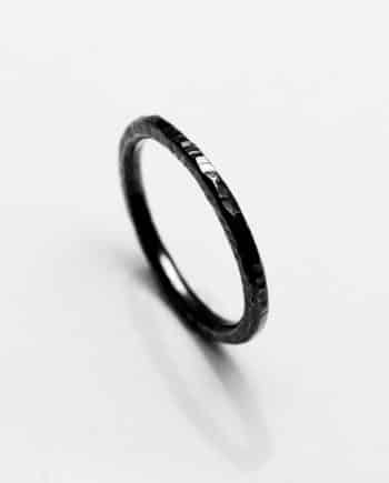 Black Textured Ring