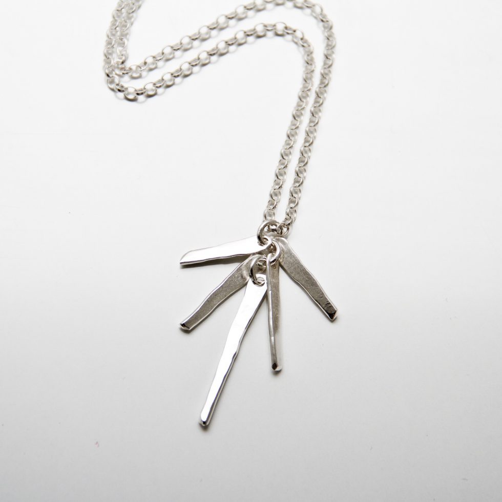 Teardrops On The Fire Charm Necklace
