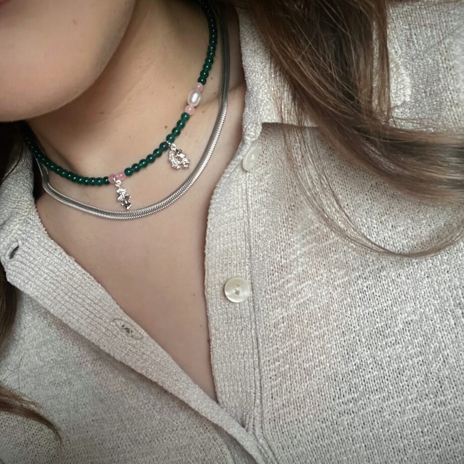Tabi - Beaded Gemstone Choker