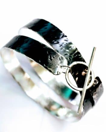 Beaten Wrap Cuff Bangle